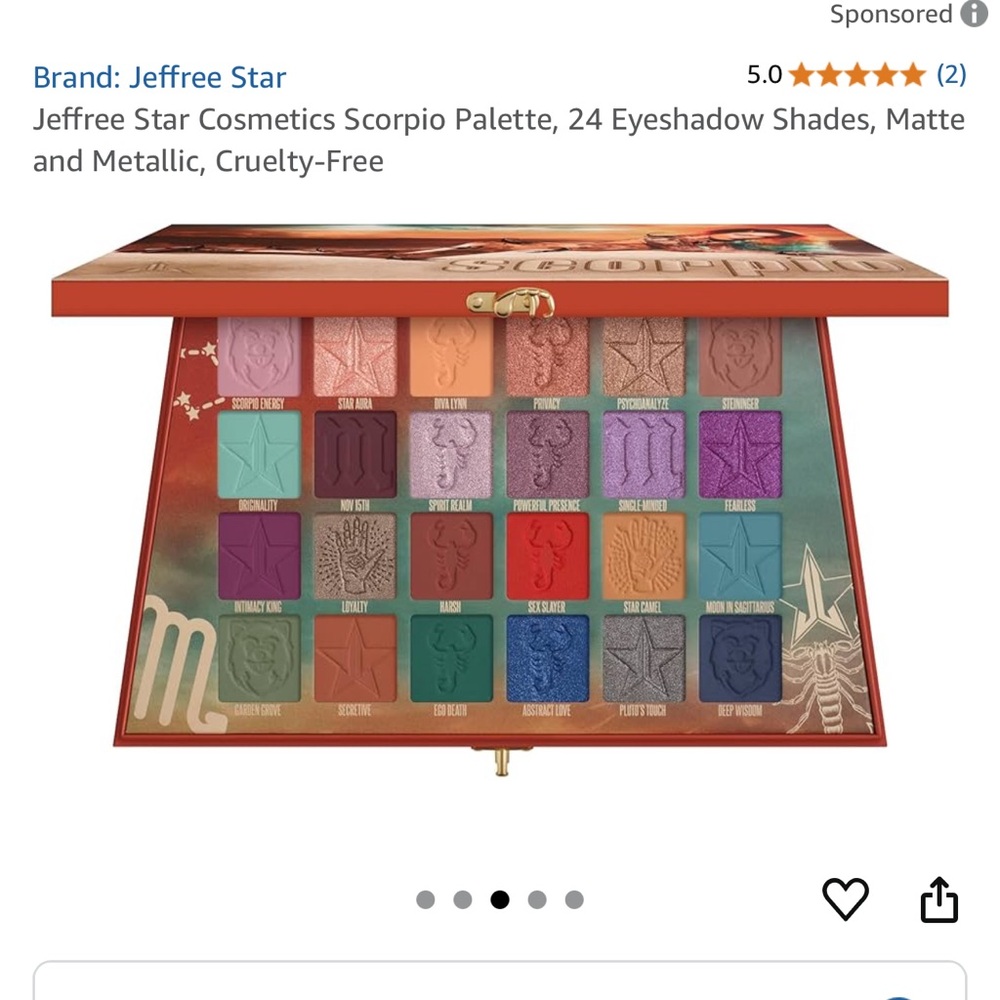 Jeffree Star Scorpio Palette - 24 Vibrant Shades
